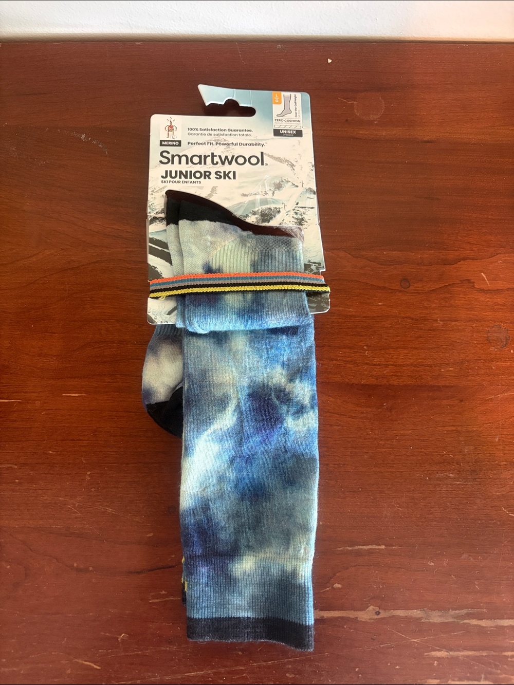 Smartwool kids Blue Tie-Dye Junior Ski Socks